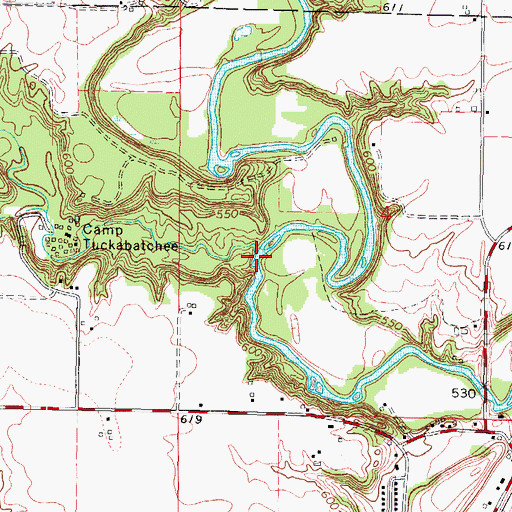 Topographic Map of Crookedleg Creek, IL