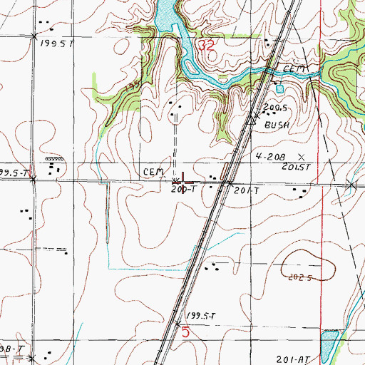 Topographic Map of Crossing School (historical), IL