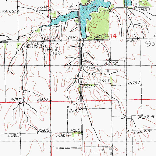 Topographic Map of Crossroads School (historical), IL