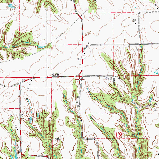 Topographic Map of Crossroads School (historical), IL