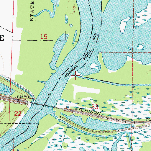 Topographic Map of Crow Creek, IL