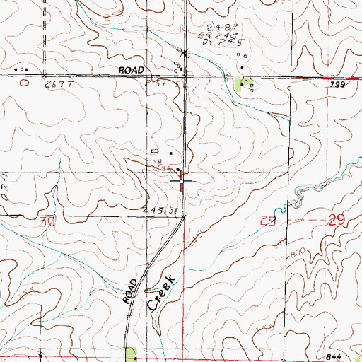 Topographic Map of Crowell School (historical), IL