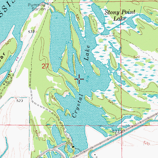Topographic Map of Crystal Lake, IL