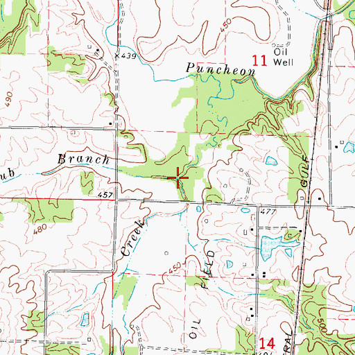 Topographic Map of Cub Branch, IL