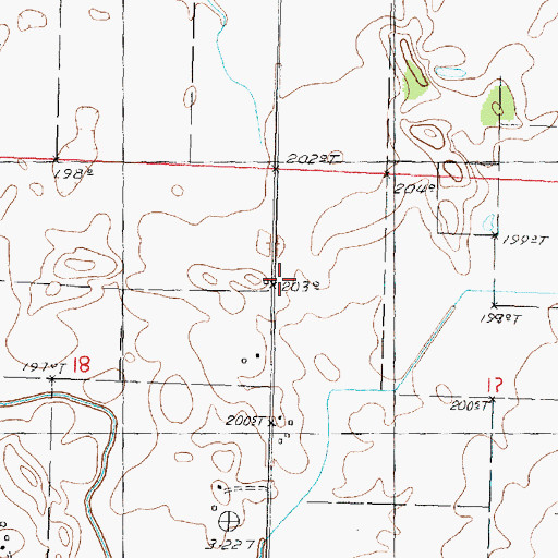 Topographic Map of Cunningham School (historical), IL