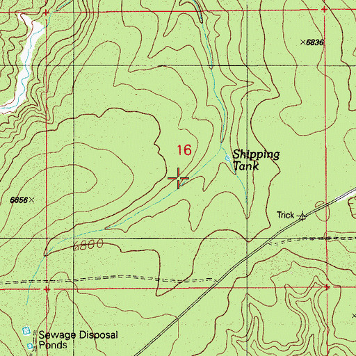 Topographic Map of Shipping Tank, AZ