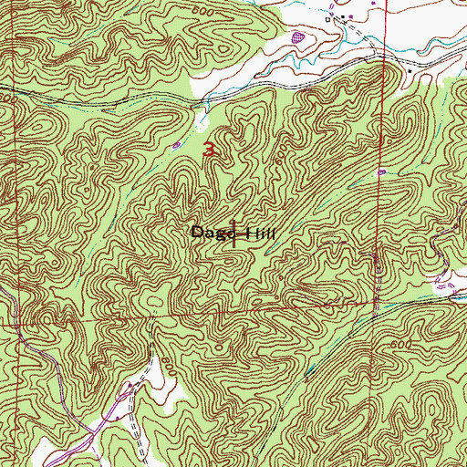 Topographic Map of Italian Hill, IL