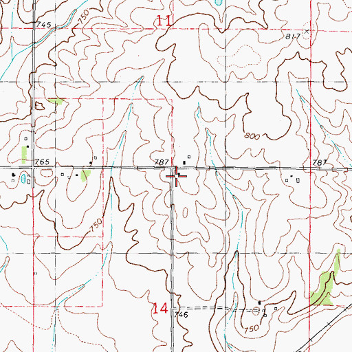 Topographic Map of Dale School (historical), IL