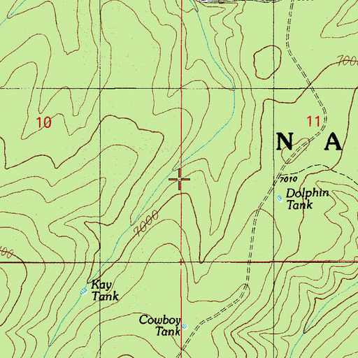 Topographic Map of Dolphin Tank, AZ