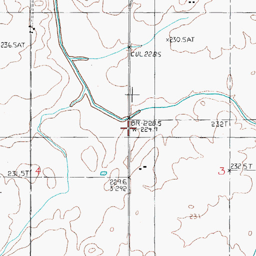 Topographic Map of Dassow School (historical), IL