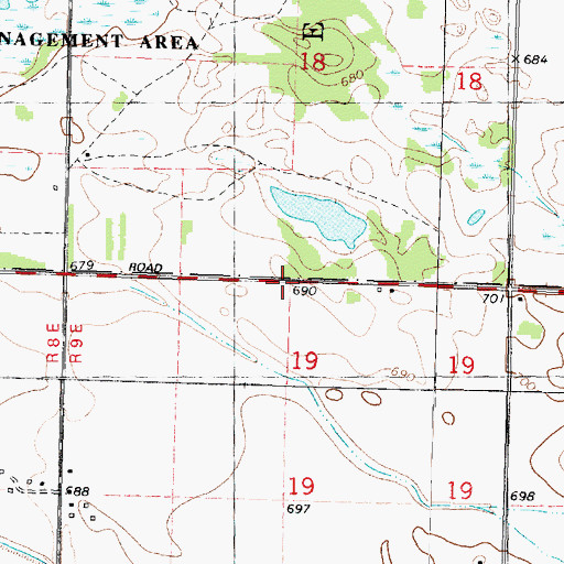 Topographic Map of Daven School (historical), IL