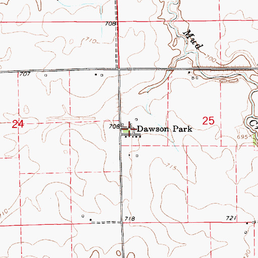Topographic Map of Dawson Park, IL