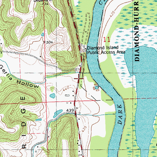 Topographic Map of DeGerlia Hollow, IL