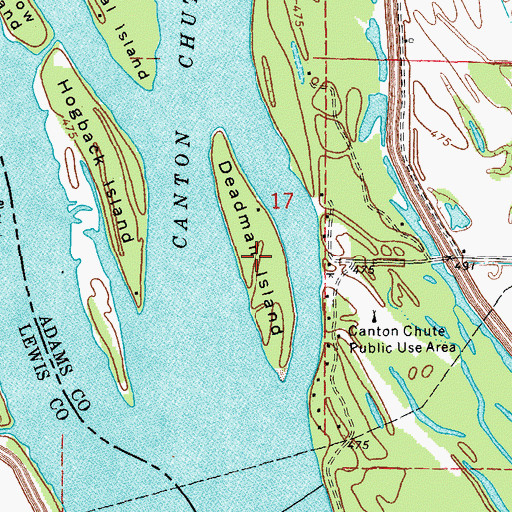 Topographic Map of Deadman Island, IL