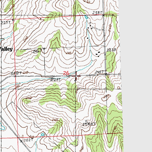 Topographic Map of Deeds School (historical), IL