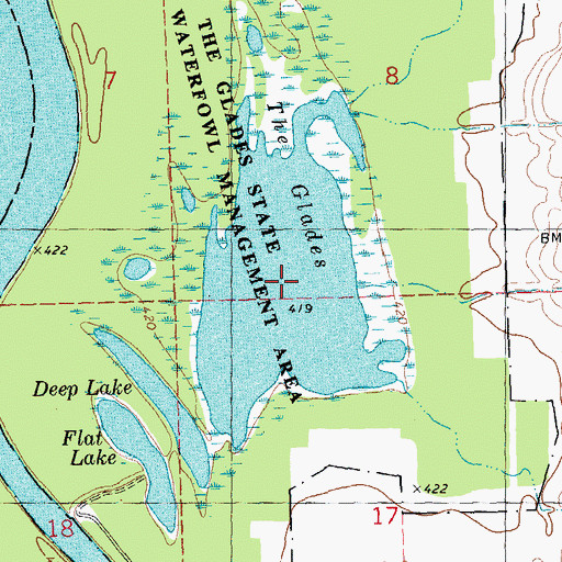 Topographic Map of Deep Lake, IL