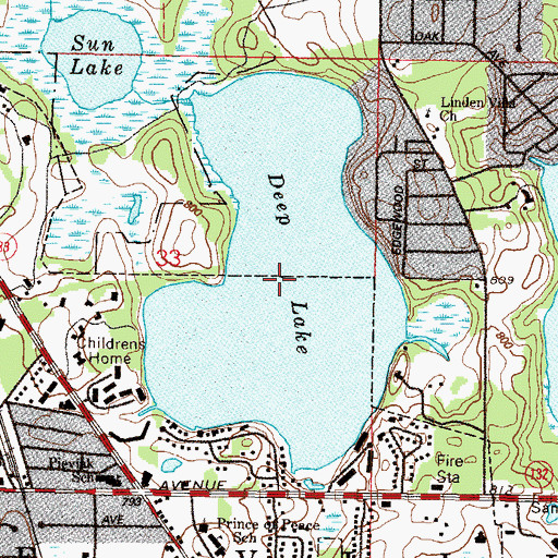 Topographic Map of Deep Lake, IL
