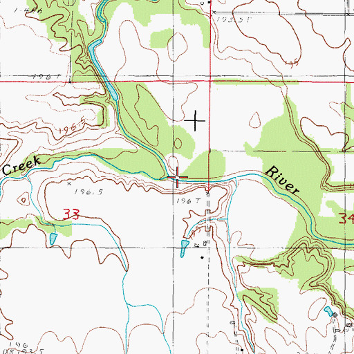 Topographic Map of Deer Creek, IL