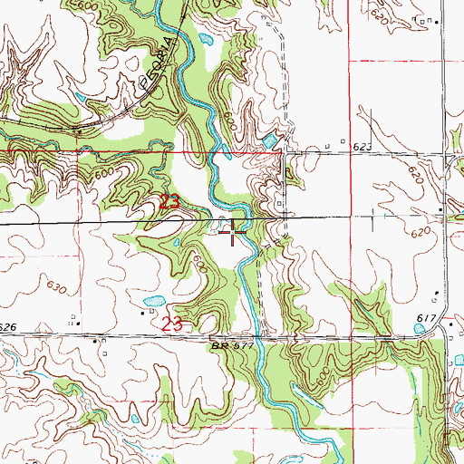 Topographic Map of Deer Creek, IL
