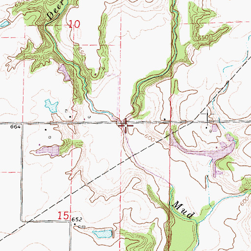 Topographic Map of Deer Creek, IL