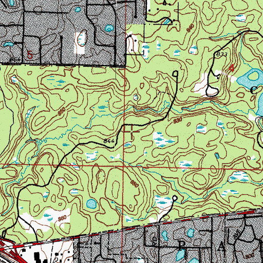 Topographic Map of Deer Grove Forest Preserve, IL