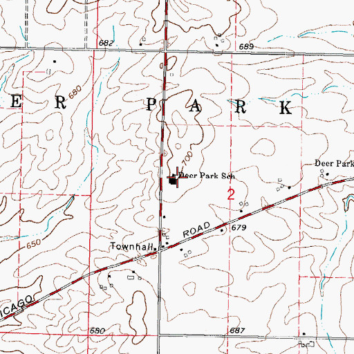 Topographic Map of Deer Park Community Consolidated Elementary School, IL