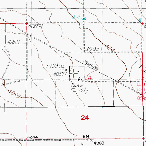 Topographic Map of Douglas Monitoring Station, AZ