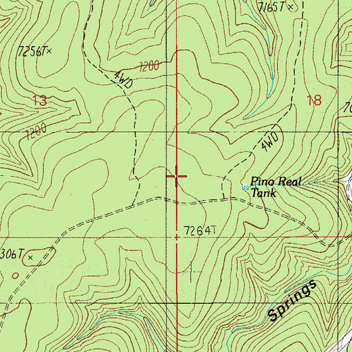 Topographic Map of Mare Tank, AZ