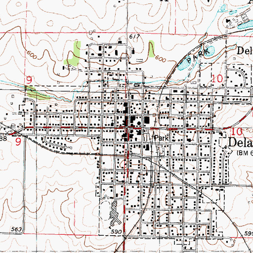 Topographic Map of Delavan, IL