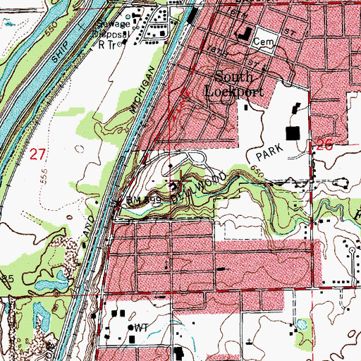 Topographic Map of Dellwood Park, IL