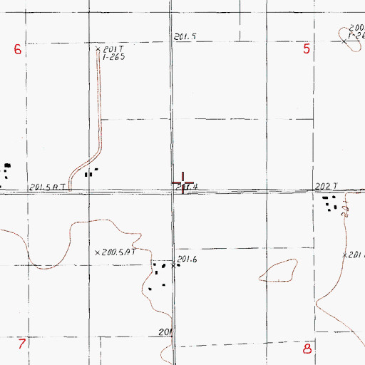 Topographic Map of Demoure School (historical), IL