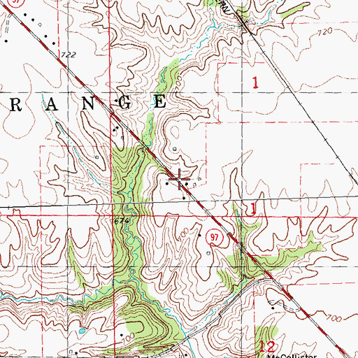 Topographic Map of Dempsey School (historical), IL