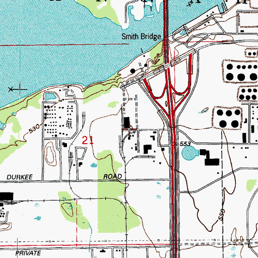 Topographic Map of Des Plaines Wildlife Headquarters, IL