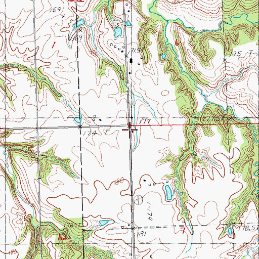 Topographic Map of Diamond School (historical), IL