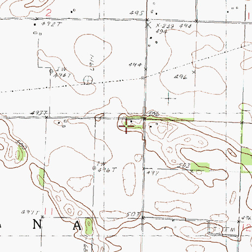 Topographic Map of Dieffenbacher School (historical), IL