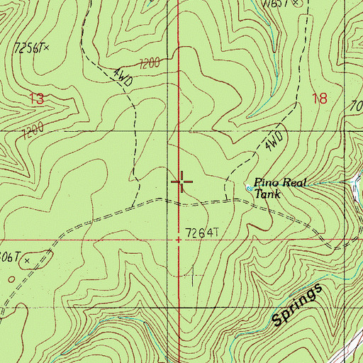 Topographic Map of Pino Real Tank, AZ