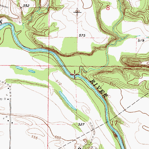 Topographic Map of Dillon Creek, IL