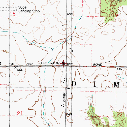 Topographic Map of Dimmick Community Consolidated School, IL