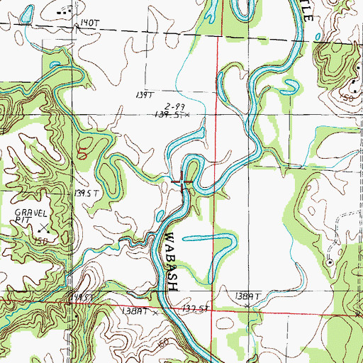 Topographic Map of Dismal Creek, IL