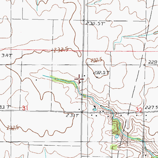 Topographic Map of Dixie School (historical), IL