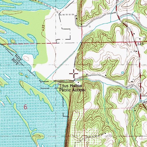 Topographic Map of Dixon Hollow, IL