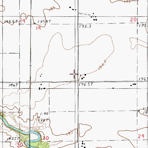 Topographic Map of Dodsonville School (historical), IL