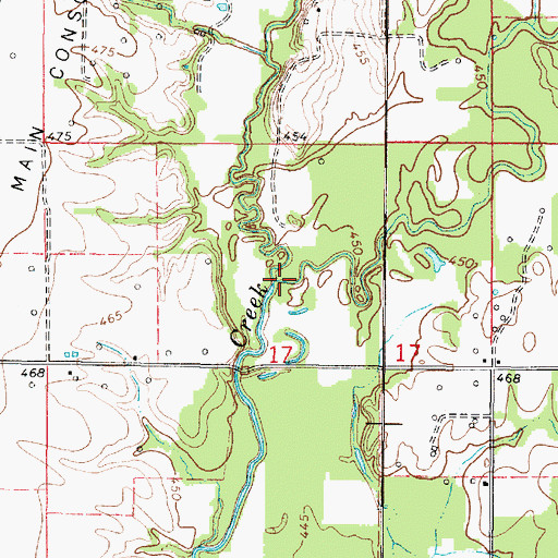 Topographic Map of Dogwood Creek, IL