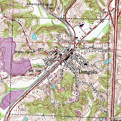 Topographic Map of Dongola, IL