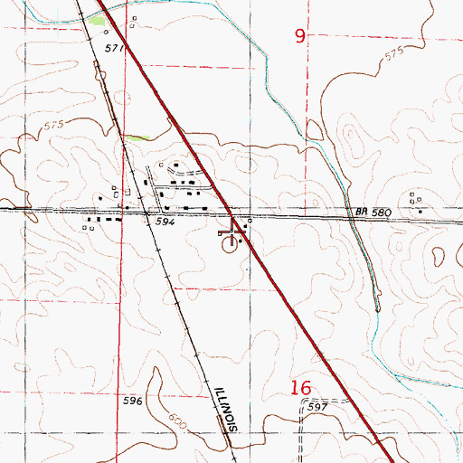 Topographic Map of Doolittle School (historical), IL