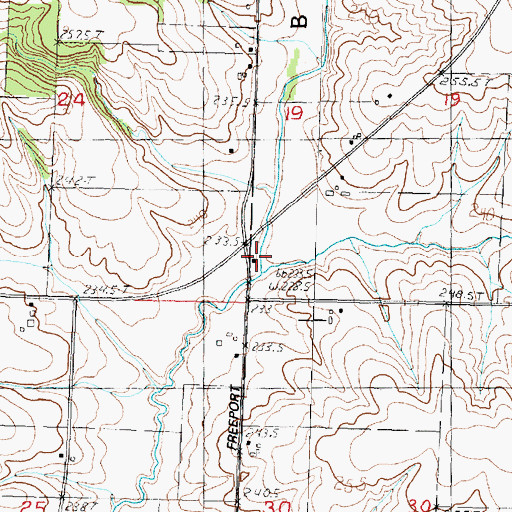 Topographic Map of Doty School (historical), IL