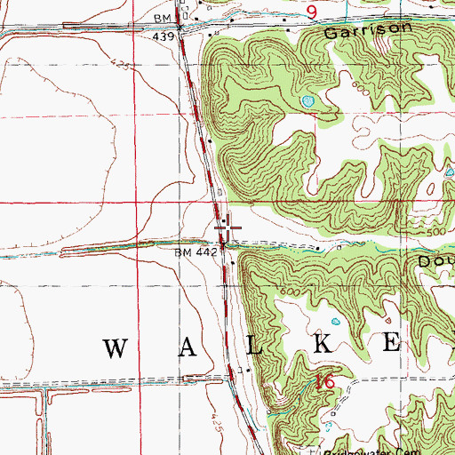 Topographic Map of Dougal Hollow, IL