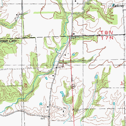 Topographic Map of Douglas School (historical), IL
