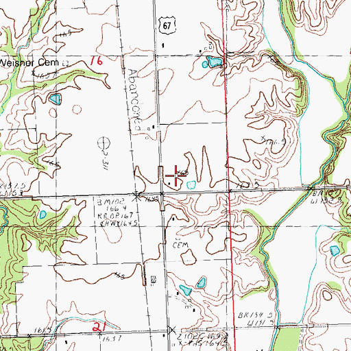 Topographic Map of Douglas School (historical), IL