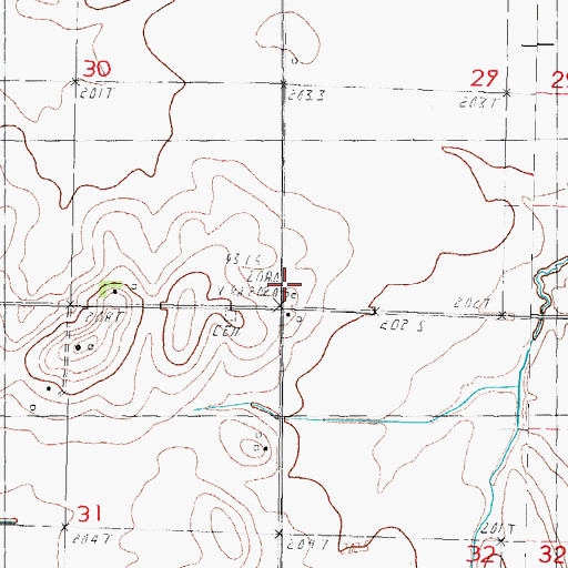 Topographic Map of Douglas School (historical), IL